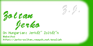 zoltan jerko business card